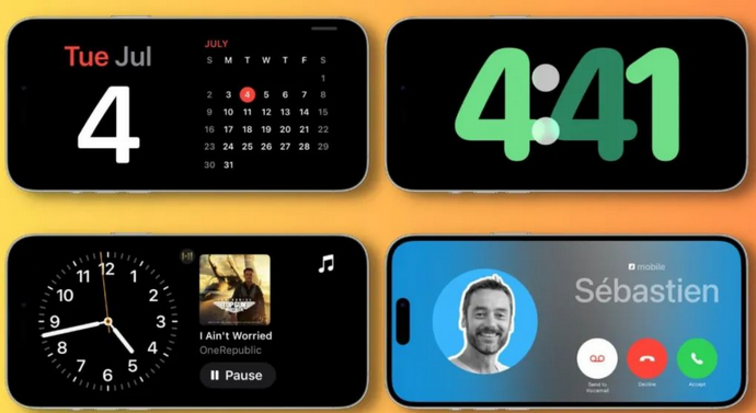 镇江苹果手机维修分享iOS17横屏充电待机显示有什么好处 